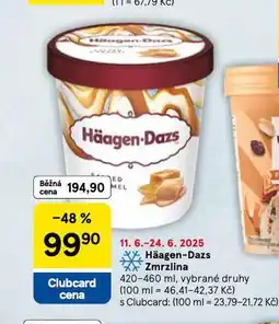 Tesco Häagen dazs zmrzlina nabídka