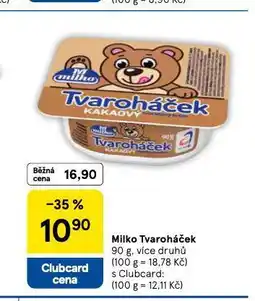 Tesco Milko tvaroháček nabídka