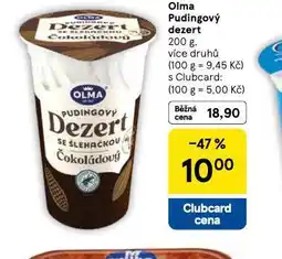 Tesco Olma pudinkový dezert nabídka