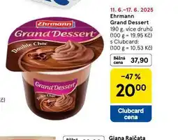 Tesco Ehrmann grand dessert nabídka