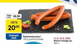 Tesco Řediteské párky nabídka