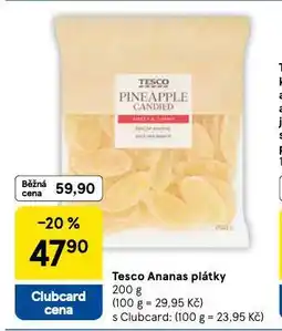 Tesco Ananas plátky nabídka