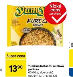 Tesco Yum yum instantní nudlová polévka nabídka