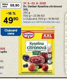 Tesco Dr. oetker kyselina citronová nabídka