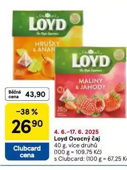 Tesco Loyd ovocný čaj nabídka