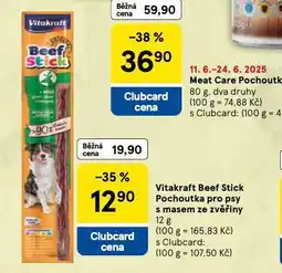 Tesco Vitakraft beef stick pochoutka pro psy nabídka