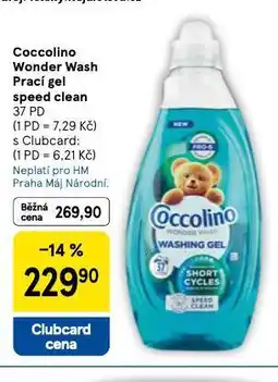 Tesco Coccolino prací gel nabídka