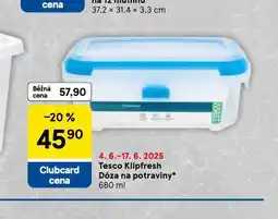 Tesco Dóza na potraviny nabídka