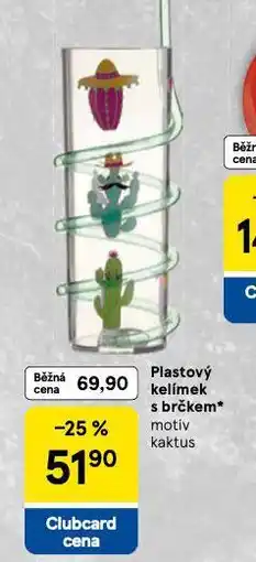 Tesco Plastový kelímek s brčkem nabídka