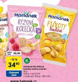 Tesco Hamánke bio rýžová kolečka malina a banán nabídka
