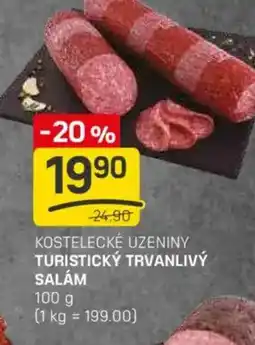 Flop Kostelecké uzeniny turistický trvanlivý salám nabídka