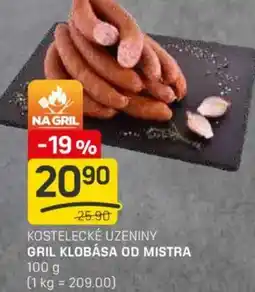 Flop Kostelecké uzeniny gril klobása od mistra nabídka