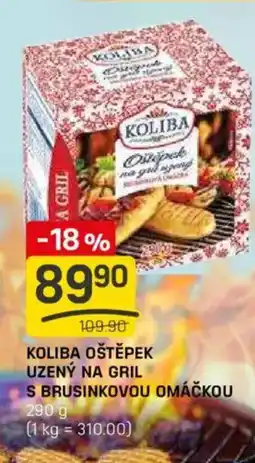 Flop Koliba oštěpek uzený na gril s brusinkovou omáčkou nabídka