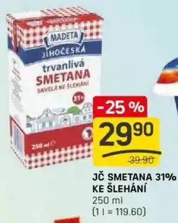 Flop MADETA Jč smetana 31% ke šlehání nabídka