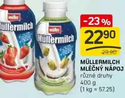Flop Müllermilch mléčný nápoj nabídka