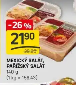Flop Mexický salát, pařížský salát nabídka