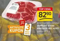 Flop Kostelecké uzeniny vepřový steak krkovice bez kosti plátky nabídka