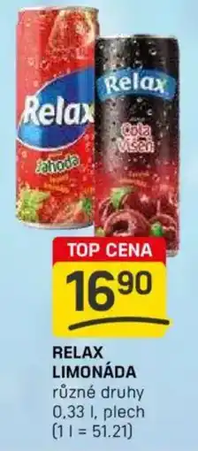 Flop Relax limonáda nabídka