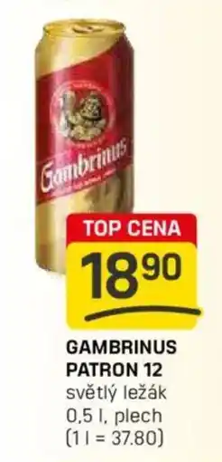 Flop Gambrinus patron 12 světlý ležák nabídka