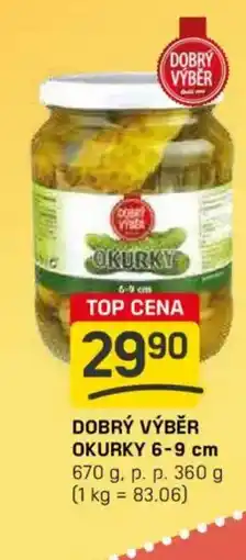 Flop Dobrý výběr okurky 6-9 cm nabídka