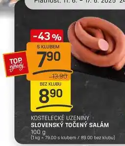 Flop SLOVENSKÝ TOČENÝ SALÁM 100 g nabídka