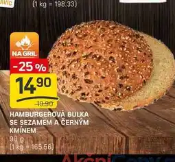 Flop HAMBURGEROVÁ BULKA SE SEZAMEM A ČERNÝM KMÍNEM 90g nabídka