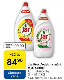Tesco Jar Prostředek na ruční mytí nádobí, 1,35 l nabídka