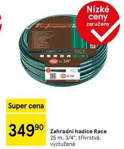 Tesco Zahradní hadice Race 25 m. 3/4. třívrstvá. vyztužená nabídka