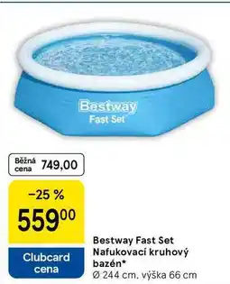 Tesco Bestway Fast Set Nafukovací kruhový bazén, průměr 244 cm, výška 66 cm nabídka