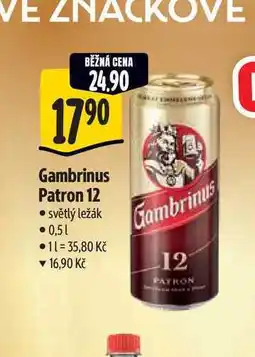 Albert Gambrinus Patron 12 0,5 l nabídka
