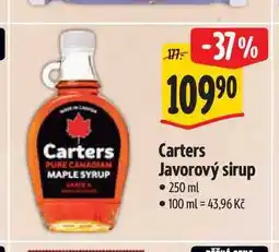 Albert Carters Javorový sirup 250 ml nabídka