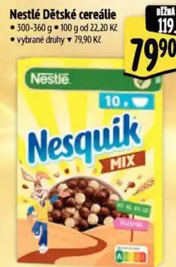 Albert Nestlé Dětské cereálie nabídka
