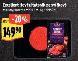 Albert Excellent Hovězí tatarák ze svíčkové nabídka