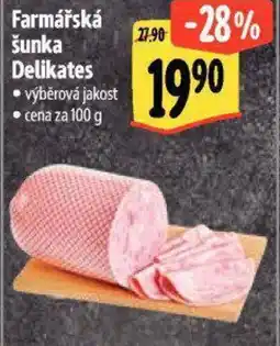 Albert Farmářská šunka Delikates nabídka