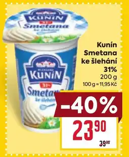 Billa Kunín Smetana ke šlehání 31% nabídka