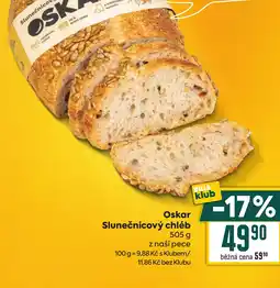 Billa Oskar Slunečnicový chléb nabídka