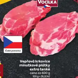 Billa Vepřová krkovice minutkové plátky extra tenké nabídka