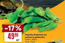 Billa Papriky Padrone na pečení a grilování nabídka