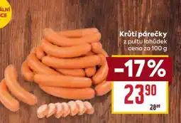 Billa Krůtí párečky nabídka