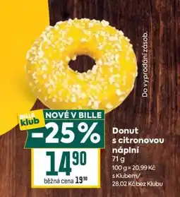 Billa Donut s citronovou náplní nabídka