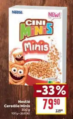 Billa Nestlé Cereálie Minis nabídka