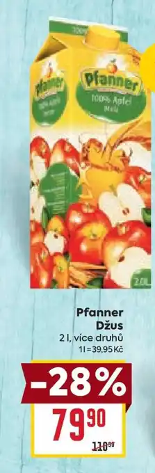 Billa Pfanner džus nabídka