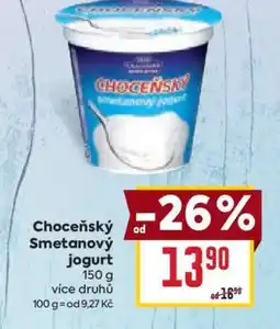 Billa Choceňský smetanový jogurt nabídka