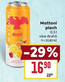 Billa Mattoni plech nabídka