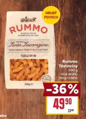 Billa Rummo těstoviny nabídka