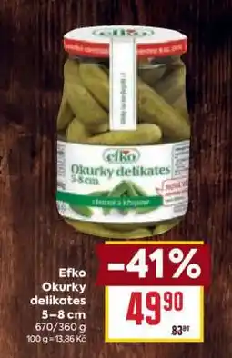 Billa Efko Okurky delikates 5–8 cm nabídka