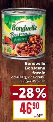 Billa Bonduelle Bon Menu fazole nabídka