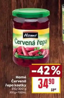 Billa Hamé Červená řepa kostky nabídka