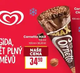 Billa CORNETTO MAX nabídka
