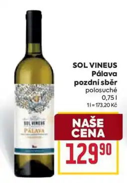 Billa SOL VINEUS Pálava pozdní sběr nabídka